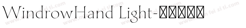 WindrowHand Light字体转换